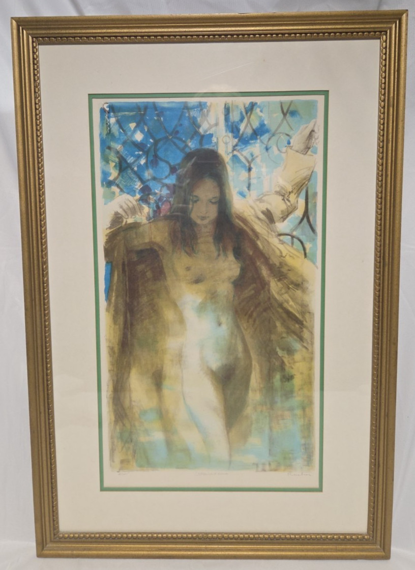 Harrison Rucker Signed "Standing Nude" Framed Print, 2/325
